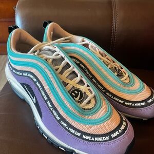 Nike Men's Air Max 97 in Teal, Lavender, Peach & Black
